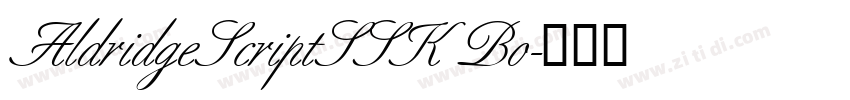 AldridgeScriptSSK Bo字体转换